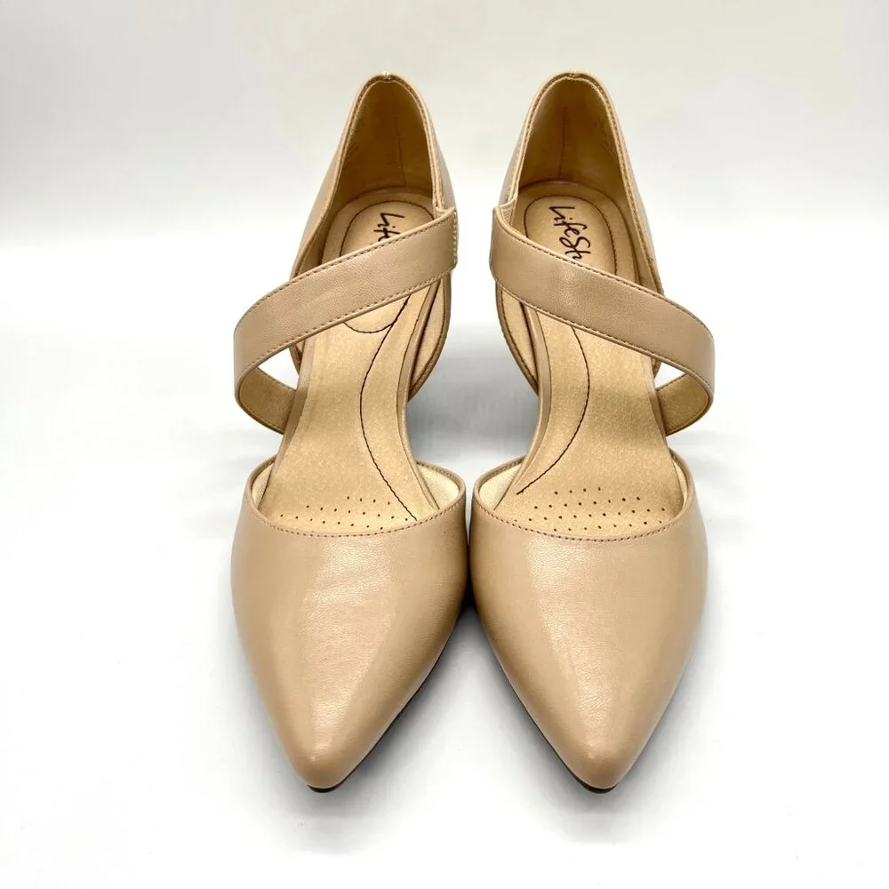 Lifestride Womens Size 8.5 8.5M Suki Beige Nude Tan Neutral Pumps Heels Shoes‎